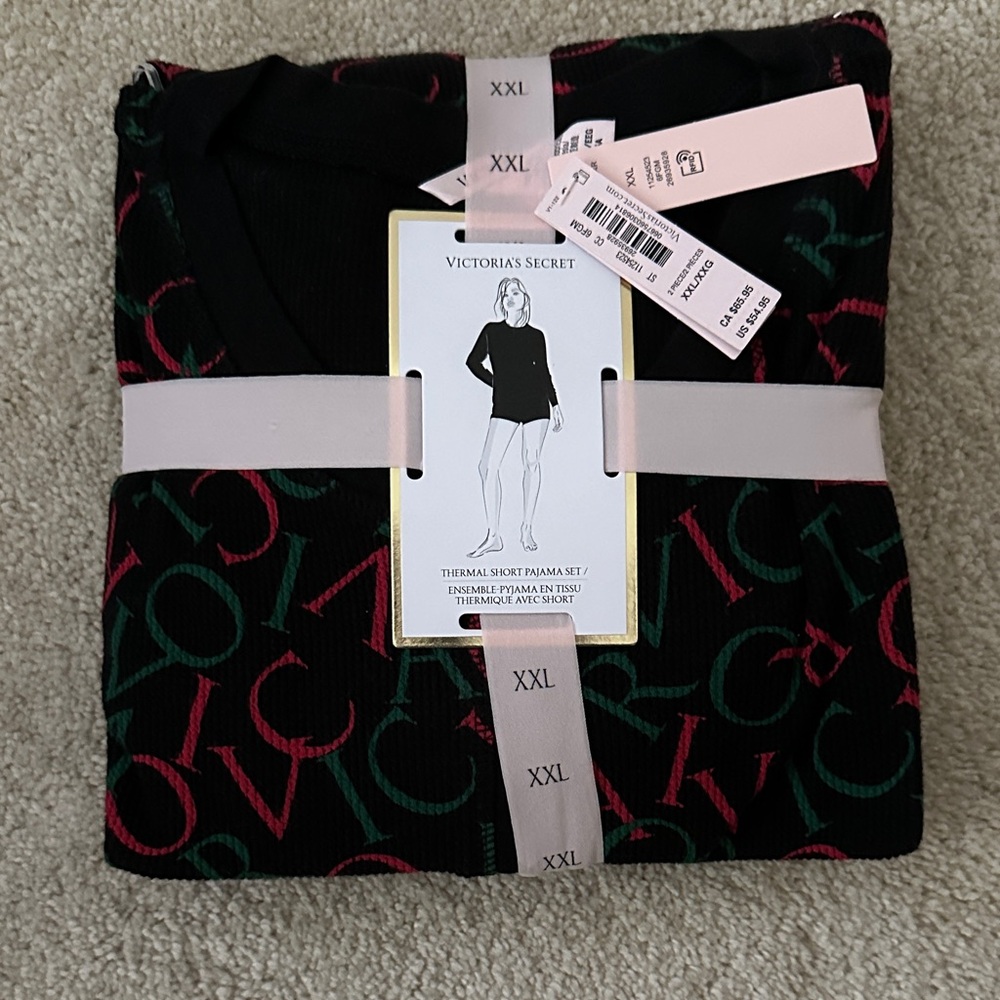 Victoria's Secret thermal short pajama set